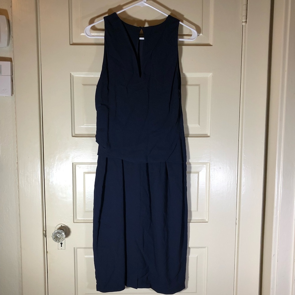 MaxMara Pinaforte navy sleeveless dress